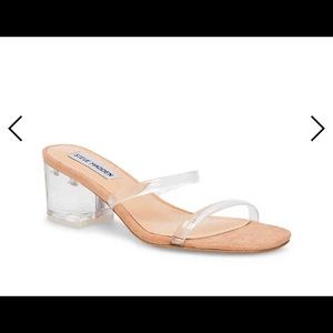Steve Madden clear block heels